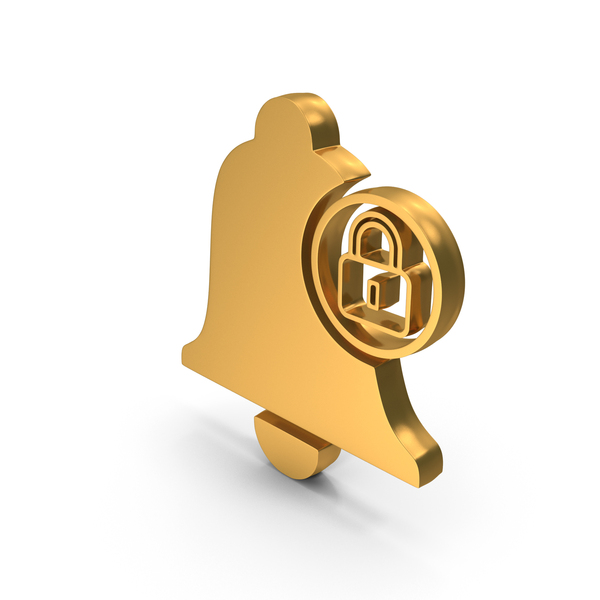 Notification Bell Lock Gold PNG & PSD Images Notification Bell Lock Gold PNG & PSD Images