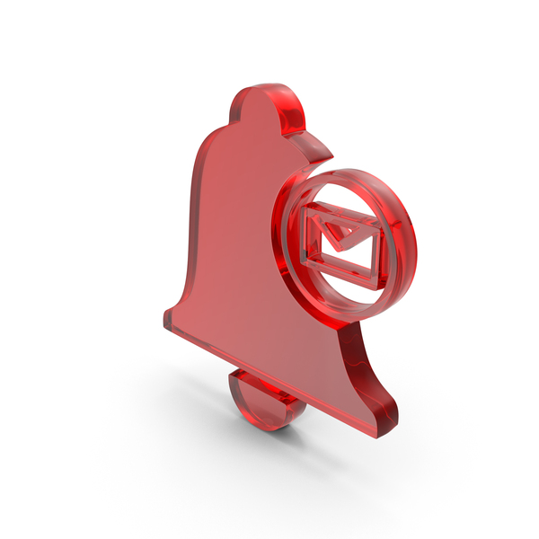 Symbols: Notification Bell Mail Glass PNG & PSD Images