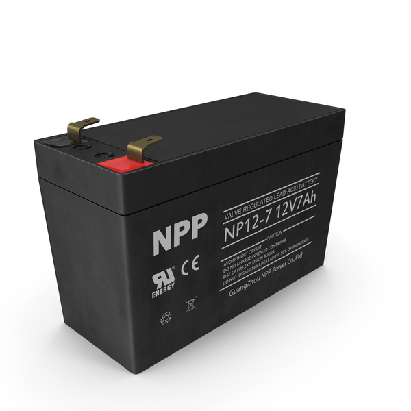12 Volt: NPP Lead Acid Battery PNG & PSD Images