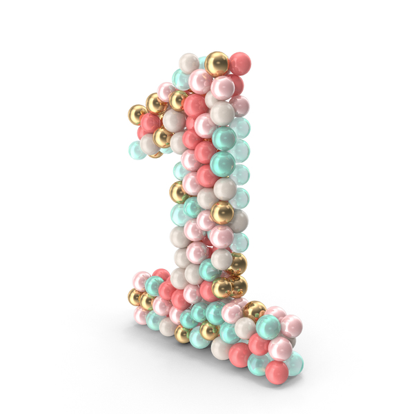 Number 1 Made of Balls PNG & PSD Images Number 1 Made of Balls PNG & PSD Images