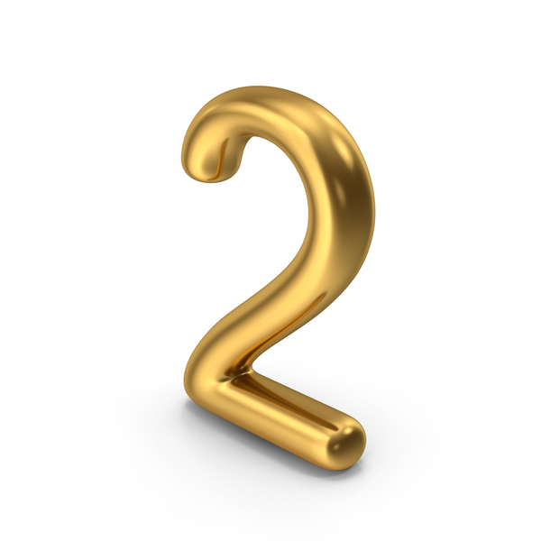Number 2 Gold PNG & PSD Images Number 2 Gold PNG & PSD Images