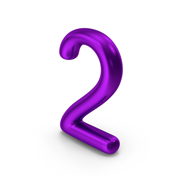 Number 2 Purple Metallic PNG & PSD Images Number 2 Purple Metallic PNG & PSD Images