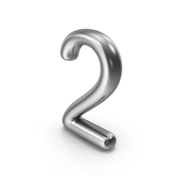 Number 2 Silver PNG & PSD Images Number 2 Silver PNG & PSD Images