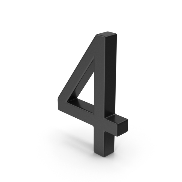 Number 4 Black PNG & PSD Images Number 4 Black PNG & PSD Images