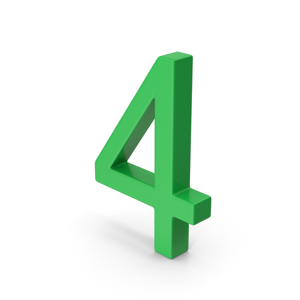 Number 4 Green PNG & PSD Images