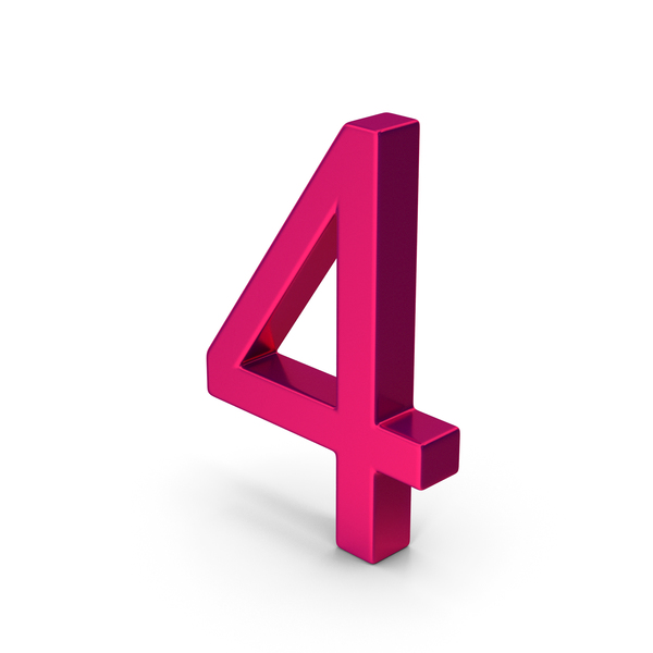 Number 4 Metallic PNG & PSD Images Number 4 Metallic PNG & PSD Images