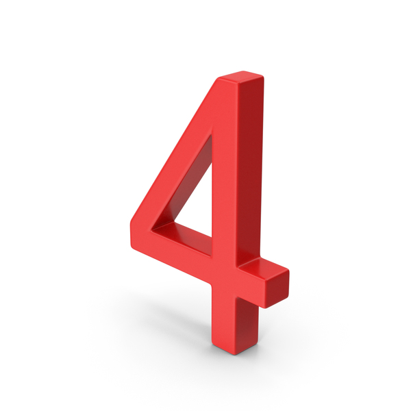 Number 4 Red PNG & PSD Images Number 4 Red PNG & PSD Images