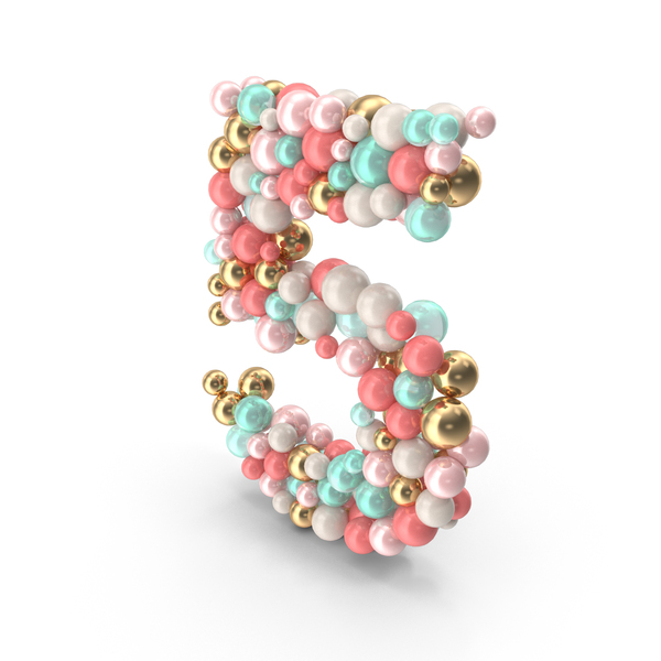 Balloons: Number 5 Made of Balls PNG & PSD Images Balloons: Number 5 Made of Balls PNG & PSD Images