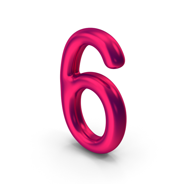Number 6 Metallic PNG & PSD Images Number 6 Metallic PNG & PSD Images