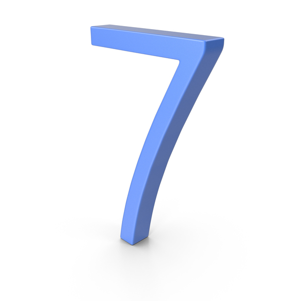 Number 7 Blue PNG & PSD Images Number 7 Blue PNG & PSD Images