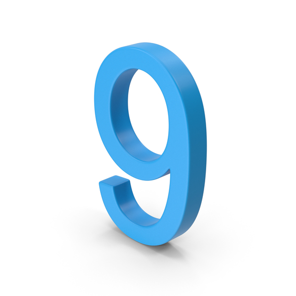 Number 9 Blue PNG & PSD Images Number 9 Blue PNG & PSD Images