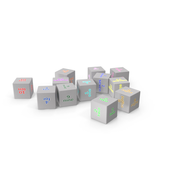 Alphabet Blocks: Number cube PNG & PSD Images