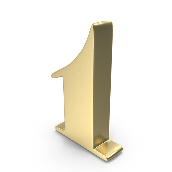 Number Design 1 Gold PNG & PSD Images