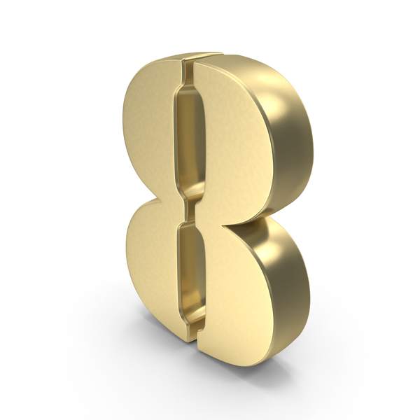 Number Digital 8 Gold PNG Images & PSDs for Download | PixelSquid ...