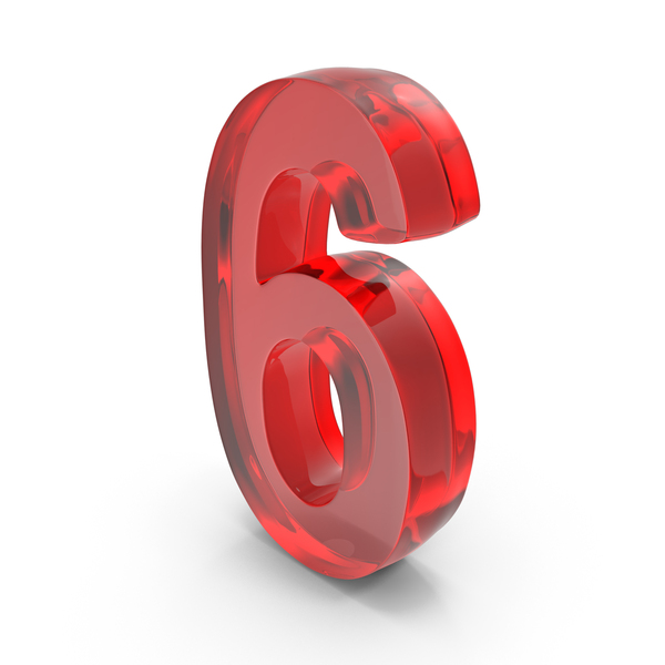 Number Glass Red 6 PNG & PSD Images Number Glass Red 6 PNG & PSD Images