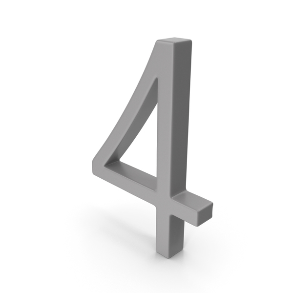 Number 4 Grey PNG & PSD Images Number 4 Grey PNG & PSD Images