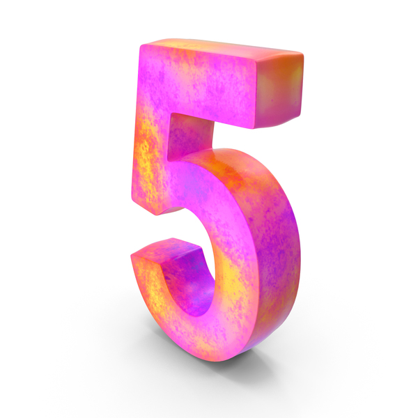 Number Multi Color 5 PNG & PSD Images Number Multi Color 5 PNG & PSD Images