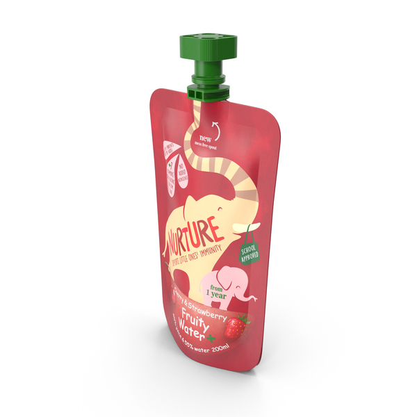 Drink Container: Nurture Fruity Water Cherry And Strawberry PNG & PSD Images