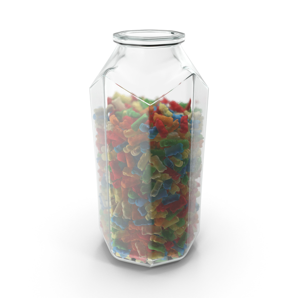 Bear: Octagon Jar with Gummy Bears PNG & PSD Images Bear: Octagon Jar with Gummy Bears PNG & PSD Images