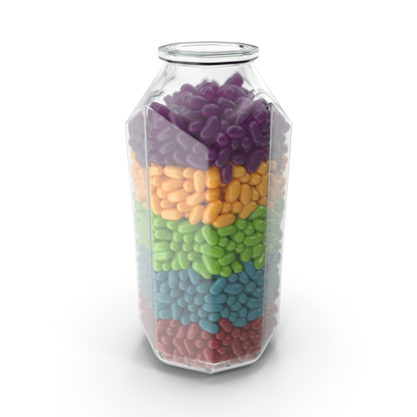 Candy: Octagon Jar with Jelly Beans Rainbow Colors PNG & PSD Images Candy: Octagon Jar with Jelly Beans Rainbow Colors PNG & PSD Images