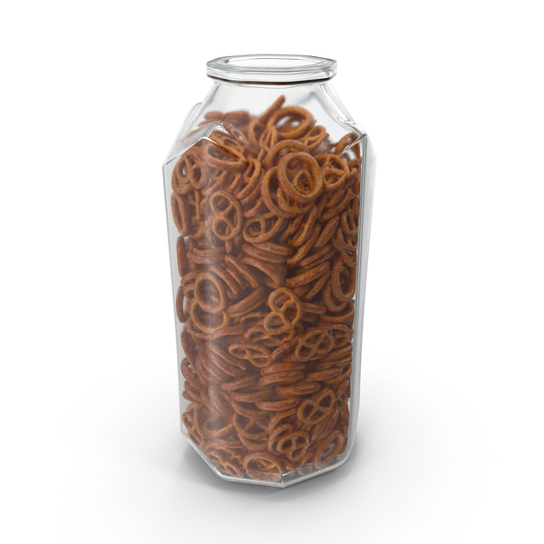 Pretzel: Octagon Jar With Mini Pretzels PNG & PSD Images Pretzel: Octagon Jar With Mini Pretzels PNG & PSD Images