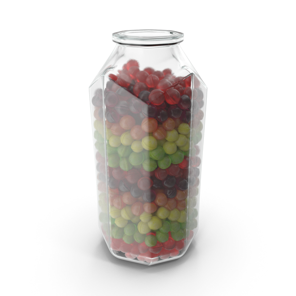 Octagon Jar with Spherical Hard Candy PNG & PSD Images Octagon Jar with Spherical Hard Candy PNG & PSD Images