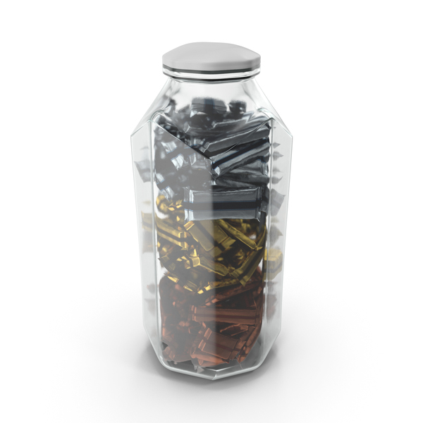 Octagon Jar with Wrapped Candy Bars PNG & PSD Images Octagon Jar with Wrapped Candy Bars PNG & PSD Images