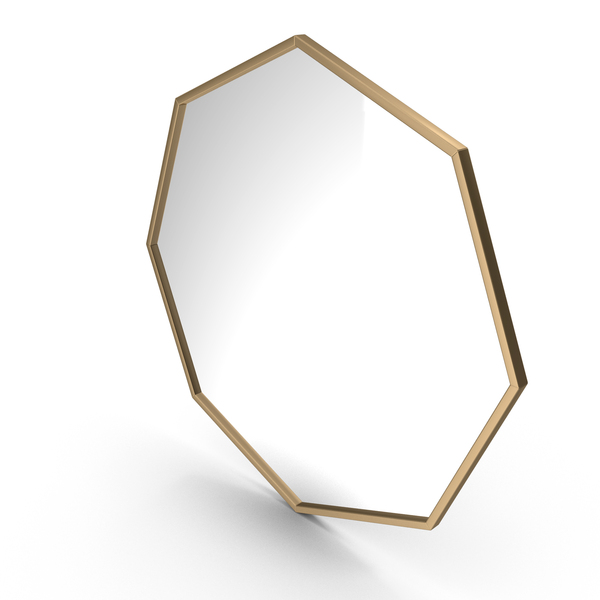 Octagonal Mirror In A Gold Metal Frame PNG & PSD Images Octagonal Mirror In A Gold Metal Frame PNG & PSD Images