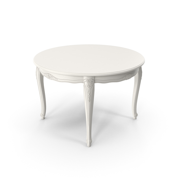End: Off White Seven Sedie Classical Dining Table PNG & PSD Images