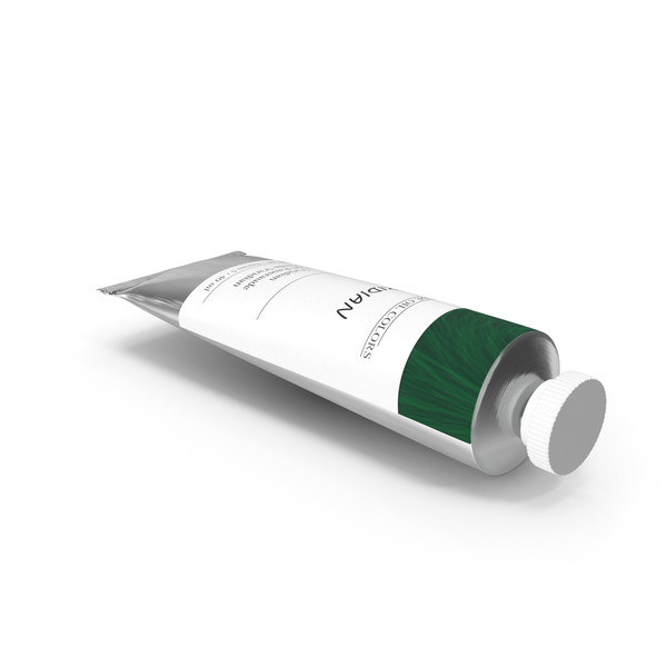Oil Paint Tube Viridian 40ml PNG & PSD Images