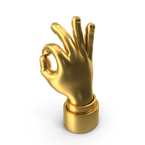 Cartoon: OK Hand Gestures Gold Icon PNG & PSD Images Cartoon: OK Hand Gestures Gold Icon PNG & PSD Images