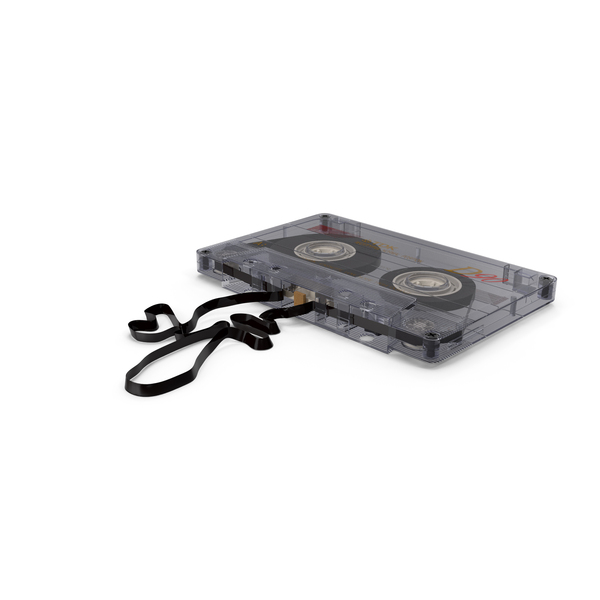 Old Audio Cassette With Unwound Film PNG & PSD Images