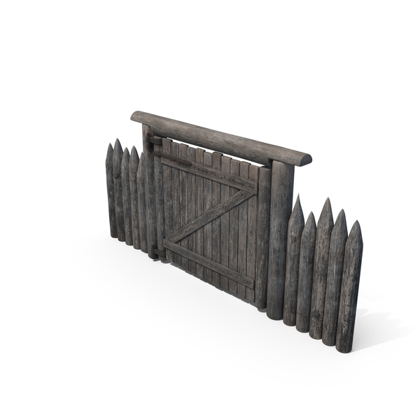 Wooden: Old Faded Fence With Gate PNG & PSD Images Wooden: Old Faded Fence With Gate PNG & PSD Images