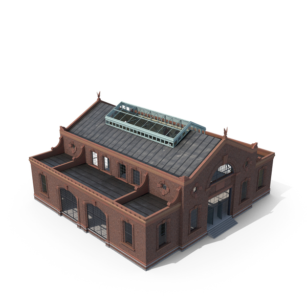 Warehouse: Old Industrial Building 07 Modular Interiror and Exterior 03 PNG & PSD Images