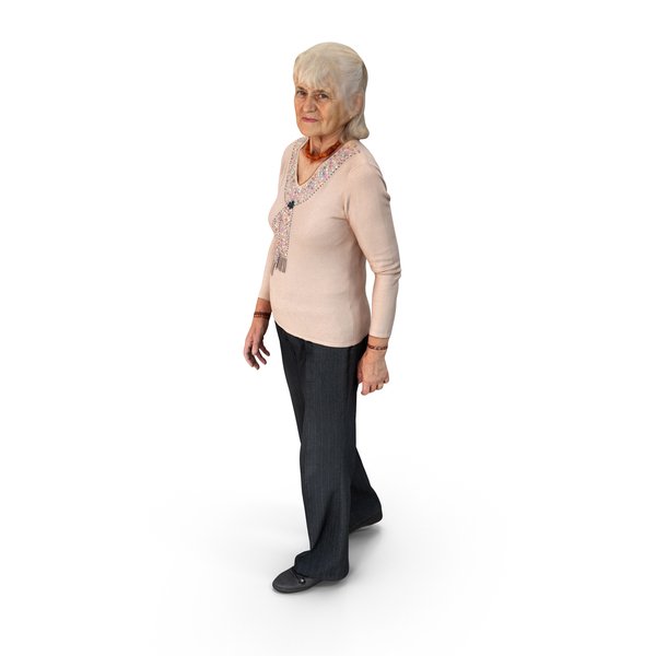 Woman: Old Lady Walking PNG & PSD Images