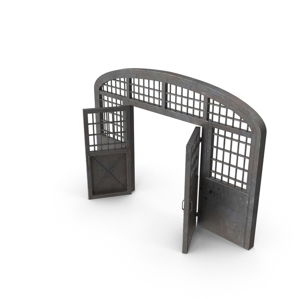 Old Open Metal Gate PNG & PSD Images Old Open Metal Gate PNG & PSD Images