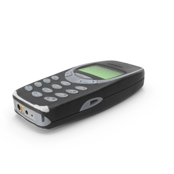 Cellphone: Old Scratched Cell Phone Black Switched On PNG & PSD Images