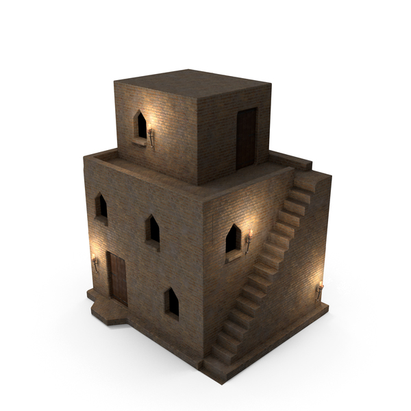 Old Stone House 3 Floors at Night PNG & PSD Images Old Stone House 3 Floors at Night PNG & PSD Images