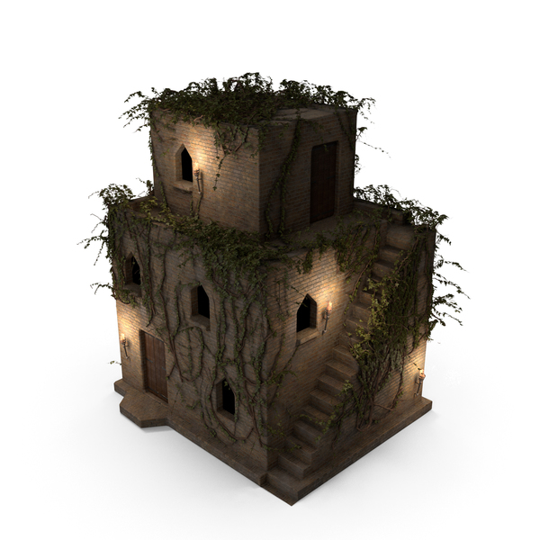 Old Stone House 3 Floors With Ivy Vines at Night PNG & PSD Images Old Stone House 3 Floors With Ivy Vines at Night PNG & PSD Images