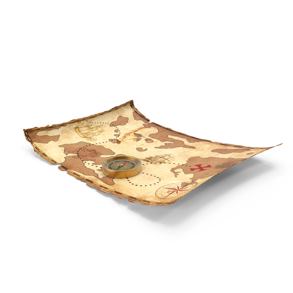 Old Treasure Map And Compass PNG & PSD Images Old Treasure Map And Compass PNG & PSD Images