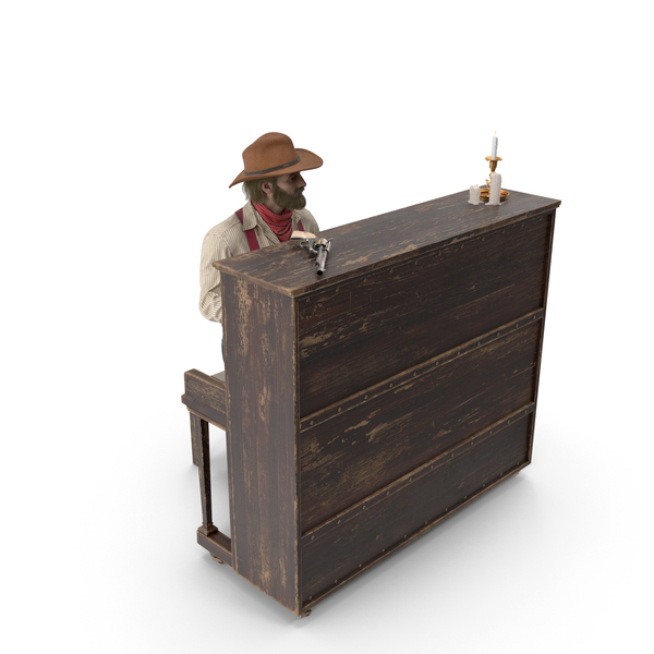 Old Western Piano With Musician PNG & PSD Images Old Western Piano With Musician PNG & PSD Images