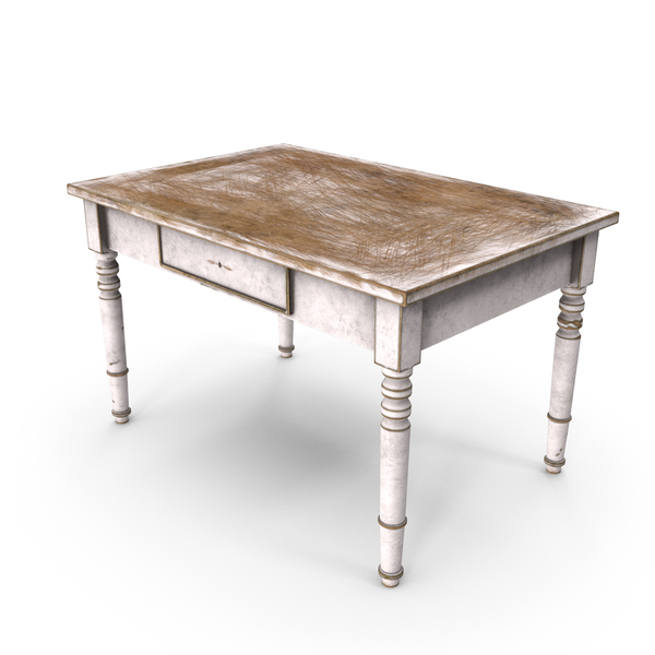 Old White Table PNG & PSD Images