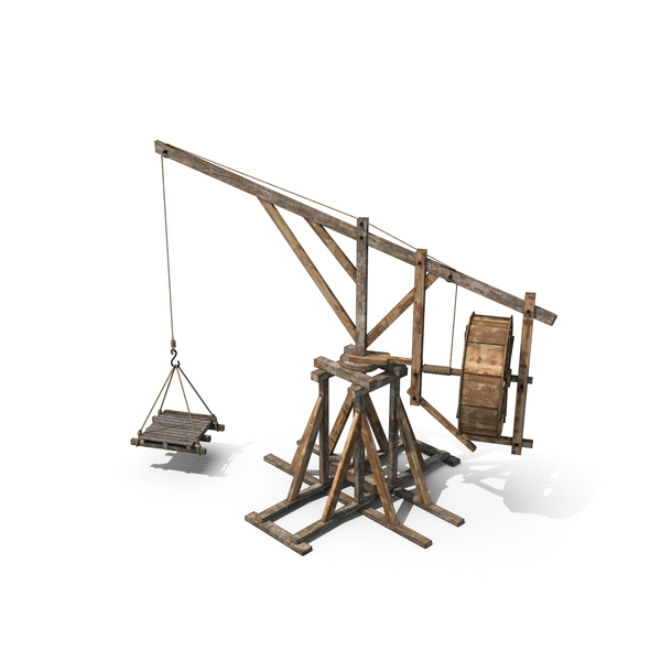 Industrial: Old Wooden Crane PNG & PSD Images