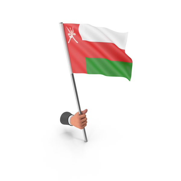 Oman Hand Hold Flag PNG & PSD Images