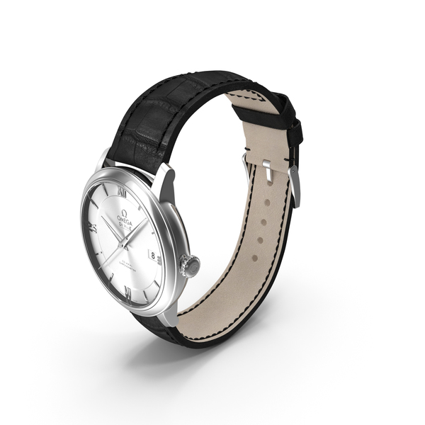 Omega De Ville Prestige Closed Black Leather Strap PNG & PSD Images Omega De Ville Prestige Closed Black Leather Strap PNG & PSD Images