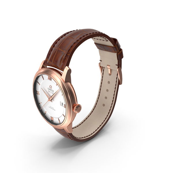 Watch: Omega Deville Prestige Pink Gold Closed Strap PNG & PSD Images