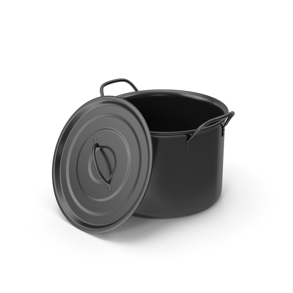 (Cookware): Open Black Pot PNG & PSD Images