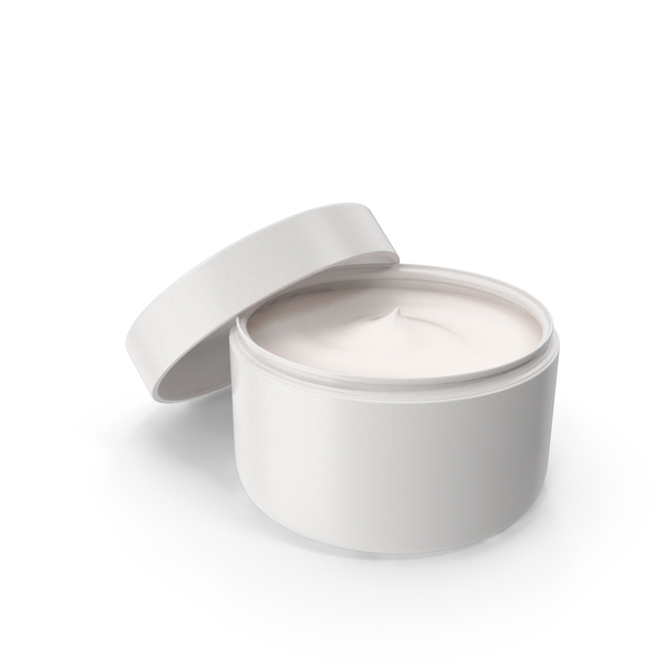 Lotion: open Cream Jar (White) PNG & PSD Images Lotion: open Cream Jar (White) PNG & PSD Images
