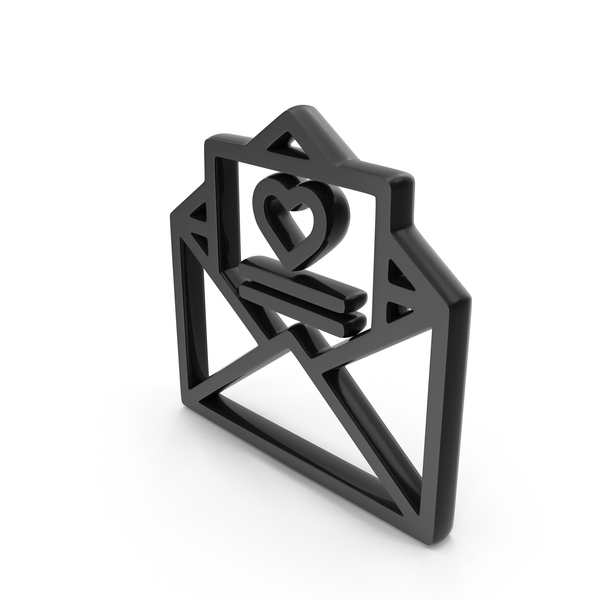 Symbols: Open Envelope Letter With Love Icon PNG & PSD Images