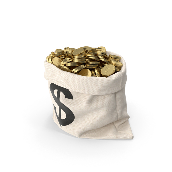 Open Money Bag With Gold Coins PNG & PSD Images